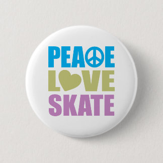 Peace Love Skate Button