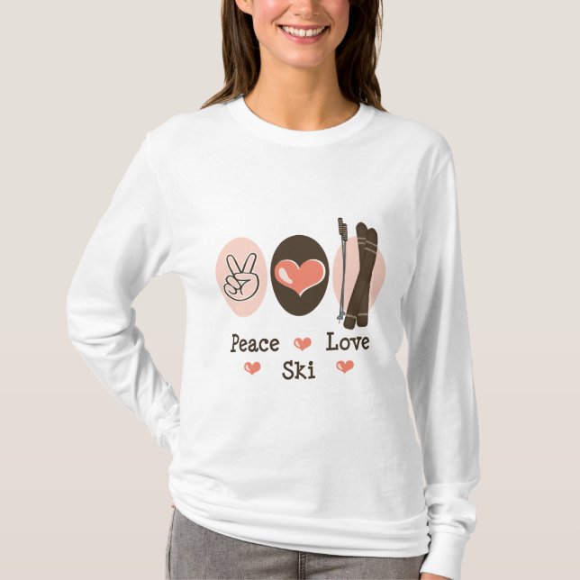 Peace Love Ski Long Sleeve Tee (Front)