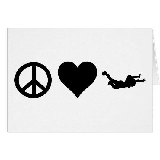 Peace Love Skydiving Cards (Front Horizontal)