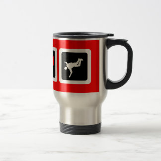 Peace love skydiving travel mug