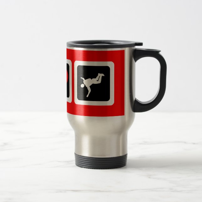 Peace love skydiving travel mug (Right)