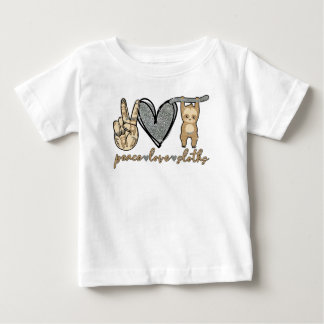 Peace, Love, Sloths Cute Baby Sloth T-Shirt