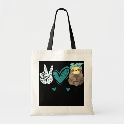 Peace Love Sloths Funny Sloths Lover Pet Lover Tote Bag