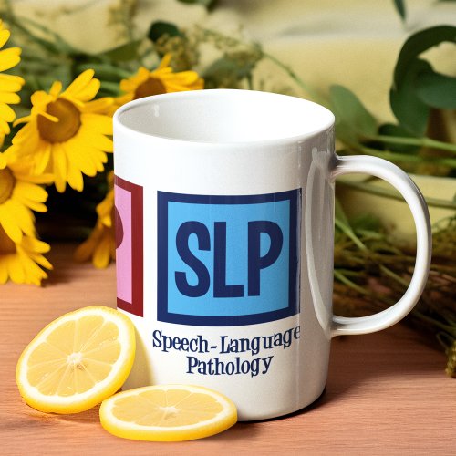 Peace Love SLP Cute Speech Therapist Christmas Coffee Mug