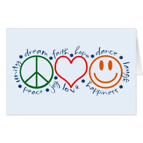 Peace Love Smile Card