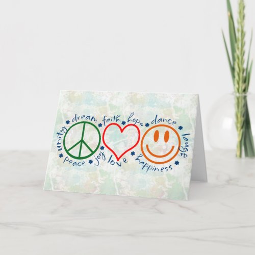 Peace Love Smile Card