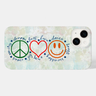 Peace Love Smile Case-Mate iPhone 14 Case