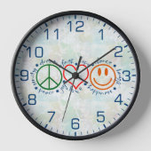 Peace Love Smile Clock (Front)