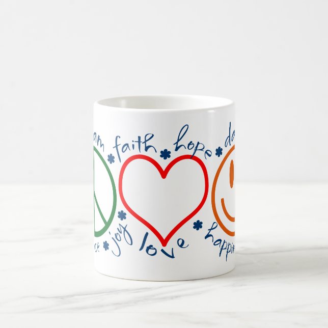 Peace Love Smile Coffee Mug (Center)