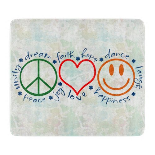 Peace Love Smile Cutting Board