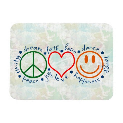 Peace Love Smile Magnet