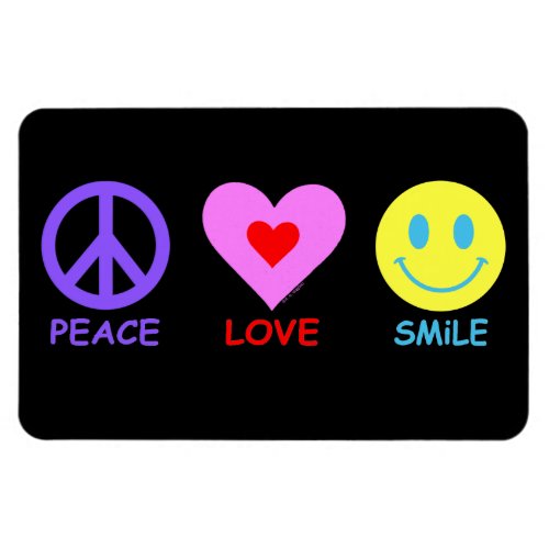 Peace Love Smile Magnet