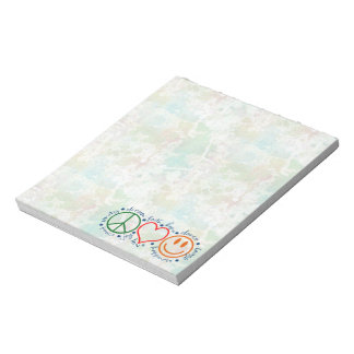Peace Love Smile Notepad