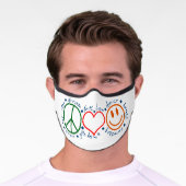 Peace Love Smile Premium Face Mask (Worn)