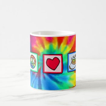Peace  Love  Snare Drum Coffee Mug by MusicPlanet at Zazzle