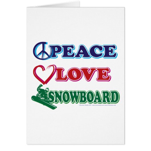Peace-Love-Snow-Board Cards (Front)