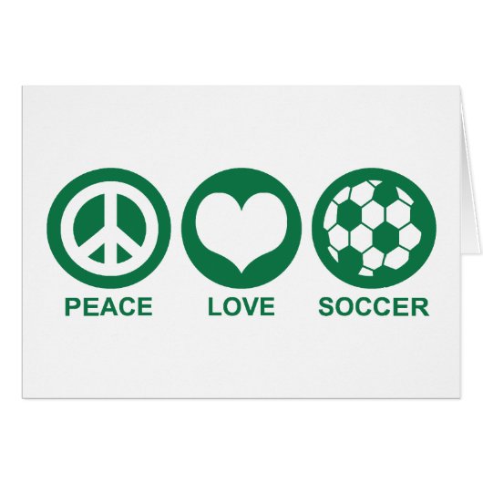 Peace Love Soccer Cards (Front Horizontal)