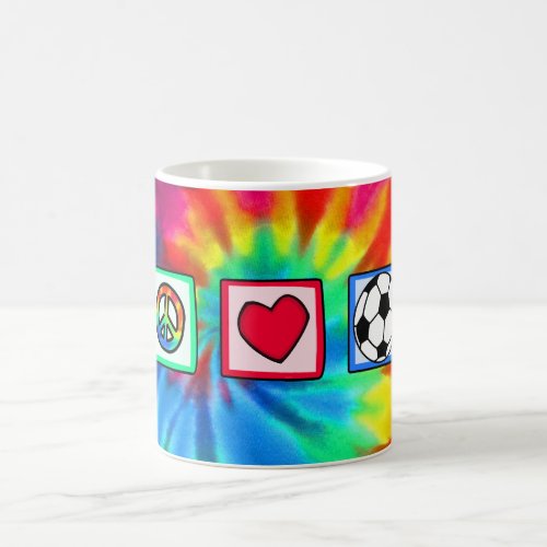 Peace Love Soccer Coffee Mug