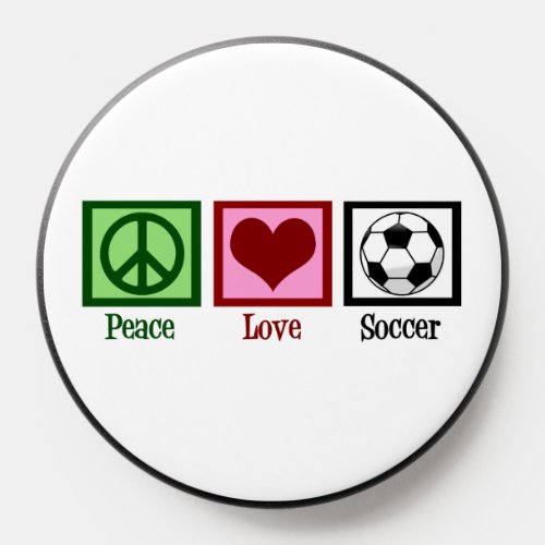 Peace Love Soccer Cute Futbol Player PopSocket