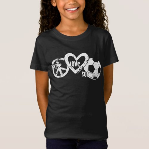 Peace Love Soccer Graphic  GraphicLoveShop T_Shirt