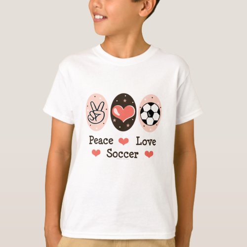 Peace Love Soccer Kid Sweatshirt T_Shirt