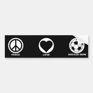 Peace/Love/Soccer Mom Bumper Sticker
