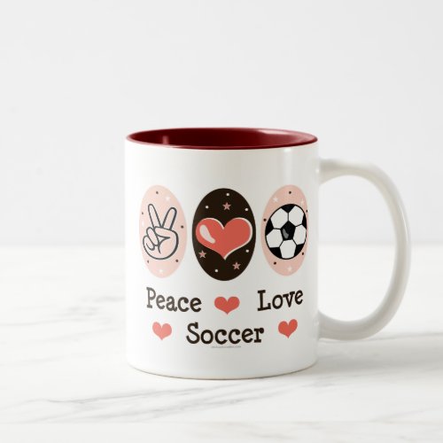 Peace Love Soccer Mug