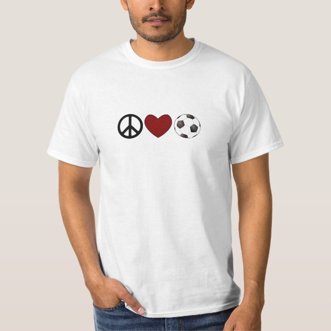 PEACE LOVE SOCCER T-Shirt (Front)