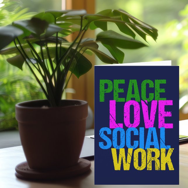 Peace Love Social Work Card (Creator Uploaded)