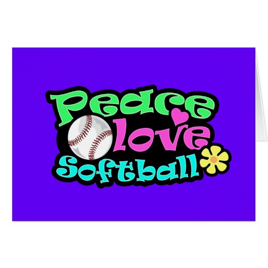 Peace, Love, Softball (Front Horizontal)