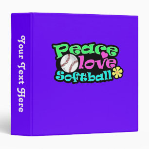 Peace, Love, Softball Binder