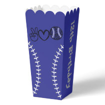 Peace Love Softball Birthday Favor Boxes