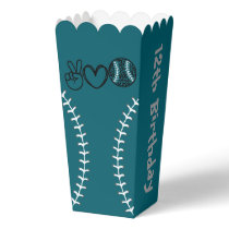 Peace Love Softball Birthday Favor Boxes