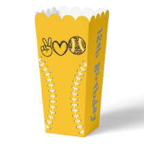 Peace Love Softball Birthday Favor Boxes