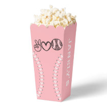 Peace Love Softball Birthday Favor Boxes