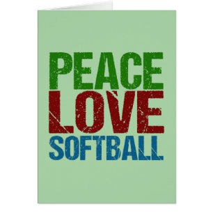 Peace Love Softball Cards