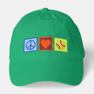 Peace Love Softball Mom Dad Grandma Christmas Hat