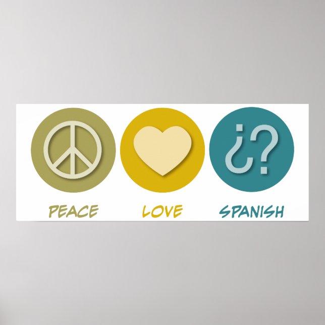 Peace Love Spanish Poster (Front)