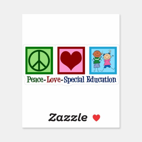 Peace Love Special Education Teacher Sticker