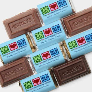 Peace Love Speech Language Pathology Custom SLP Hershey's Miniatures