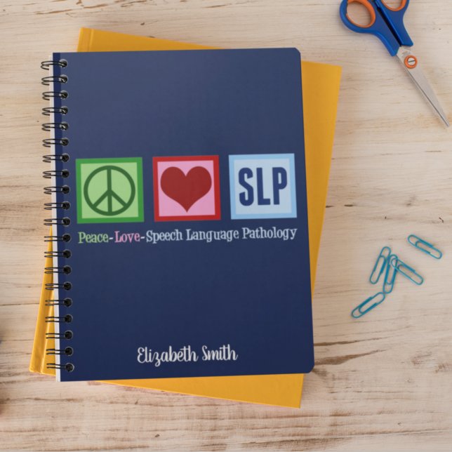 Peace Love Speech Language Pathology SLP Custom Notebook (Creator Uploaded)