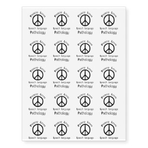 Peace Love Speech Language Pathology Temporary Tattoos