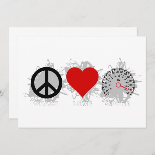 Peace Love Speed  Emblem 3 (Front/Back)
