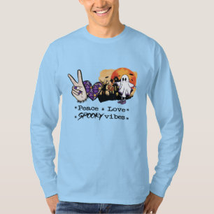 PEACE LOVE SPOOKY VIBES GIFT IDEA FOR HALLOWEEN T-Shirt
