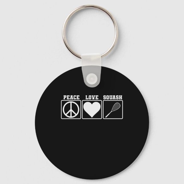 Peace love Squash Keychain (Front)