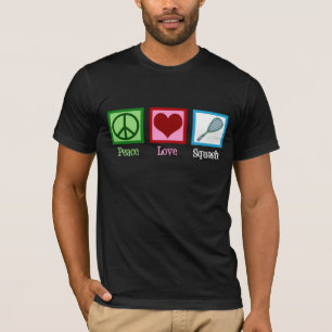 Peace Love Squash Racquet Sports T-Shirt