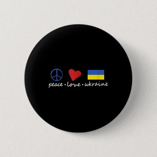 Peace Love Stand With Ukraine Support Stop War  Button