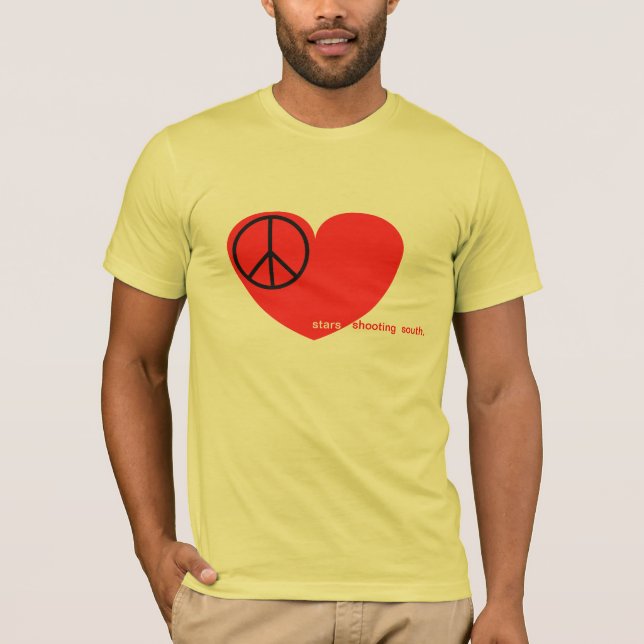 Peace, Love, Stars Shooting South T-Shirt (Front)