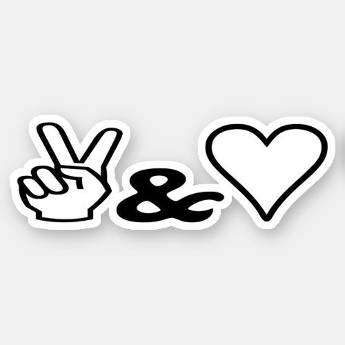 Peace  Love Sticker
