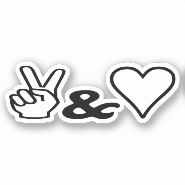 Peace & Love Sticker (Front)